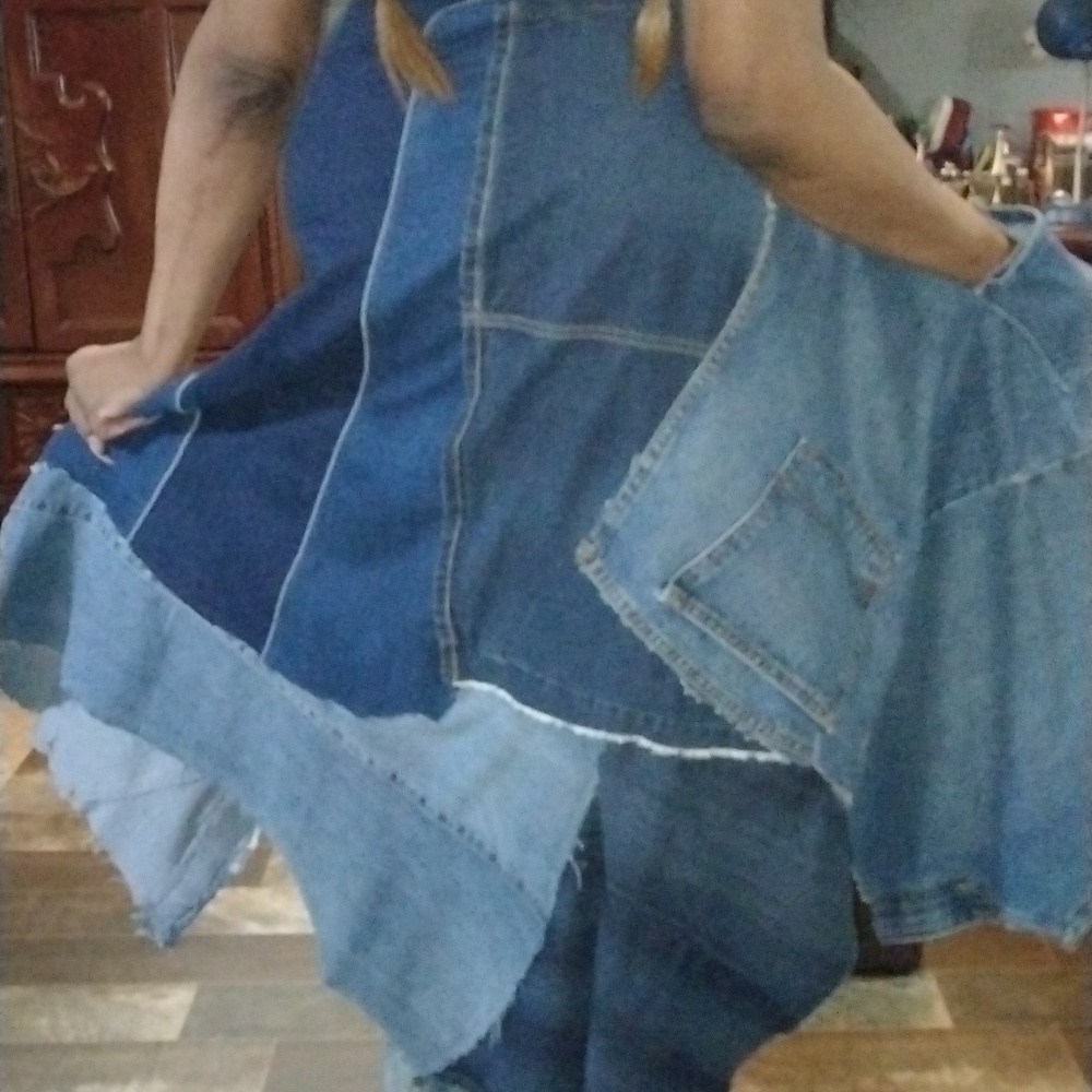 Refurbished Upcycled Asymmetrical Patchwork Pocke… - image 9